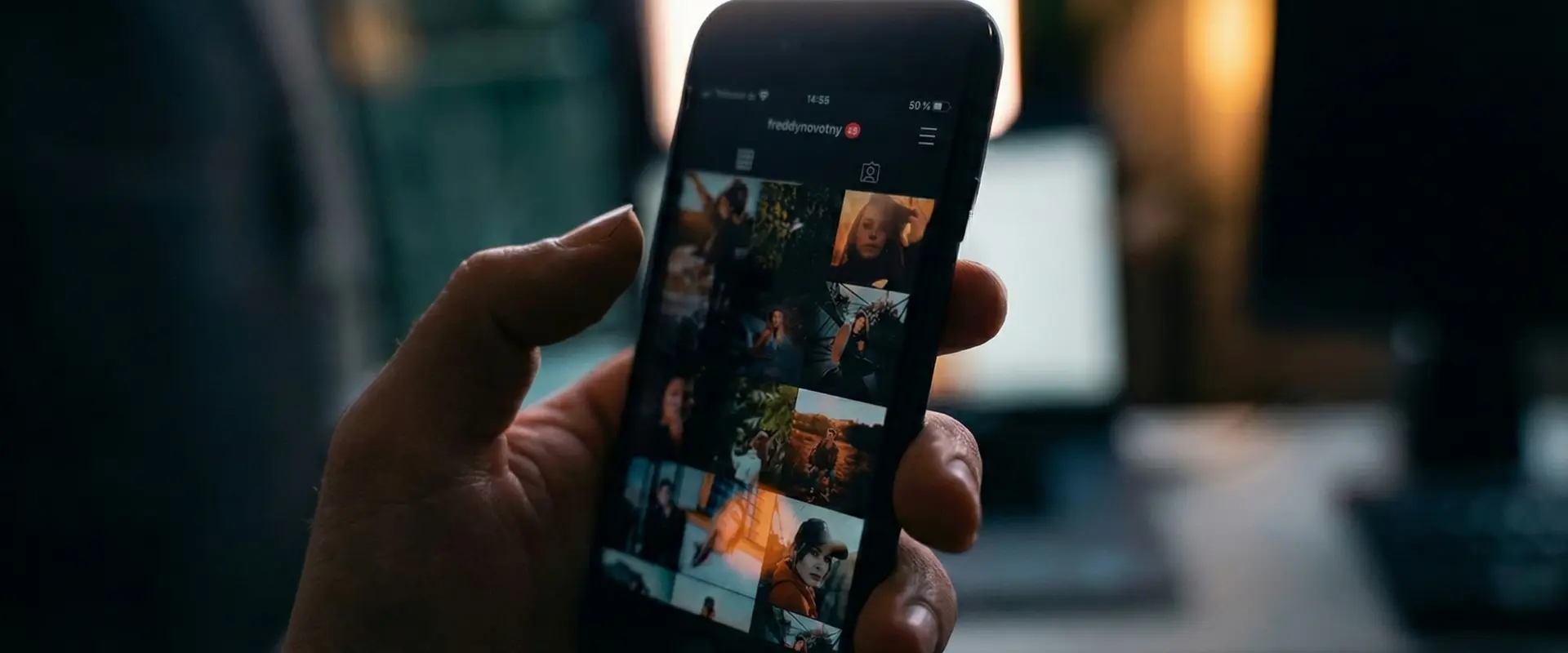 Instagram profile search illustration showing how to enter your username to track unfollowers